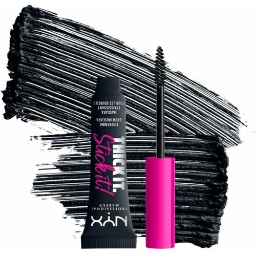 NYX Professional Makeup, Тушь для укладки бровей THICK IT STICK IT MASCARA 08, BLACK nyx professional makeup тушь для укладки бровей thick it stick it mascara 08 black