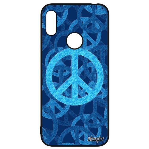 фото Чехол для мобильного huawei y6 2019, "peace and love" пацифизм мир и любовь utaupia
