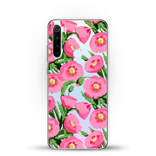 фото Силиконовый чехол узор из цветов на xiaomi redmi note 8t andy & paul