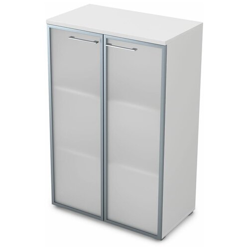 Шкаф для документов средний GLOSS LINE ALSAV 9НШ.017.6 белый премиум 800*450*1245