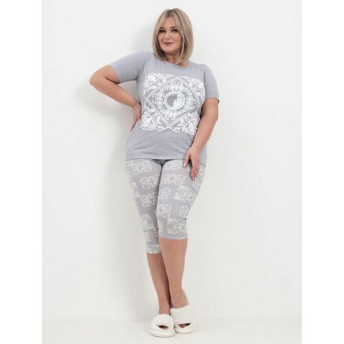 Пижама Simona, размер 56, серый