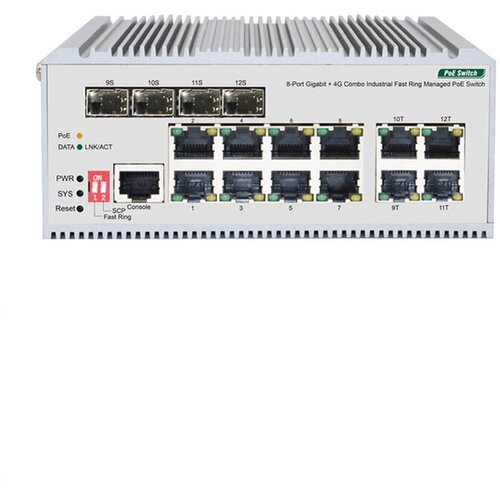 Промышленный управляемый L2 PoE-коммутатор ORIGO OI3112P185WA1A 8x1000Base-T PoE 4xCombo 1000Base-TSFP PoE-бюджет 185 Вт 4050000₽