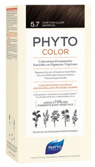 PHYTO PhytoColor краска для волос Coloration Permanente, 5.7 светлый каштан, 150 мл