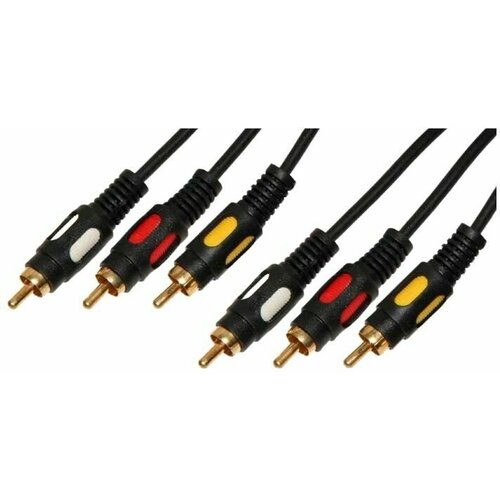 шнур 3rca 3rca тюльпаны 1 5 м gold aph 225 1 5 Шнур 3RCA - 3RCA (тюльпаны) 1,5 м (GOLD) APH-225-1,5