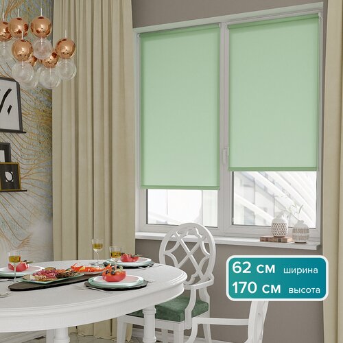 Рулонная штора PIKAMO однотонная 62*170 см, цвет: мятный рулонные жалюзи шторы для комнаты спальни кухни дома