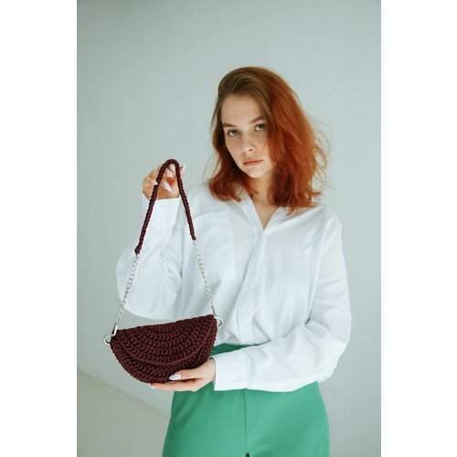 фото Сумка мессенджер классическая, текстиль, бордовый toy_nn