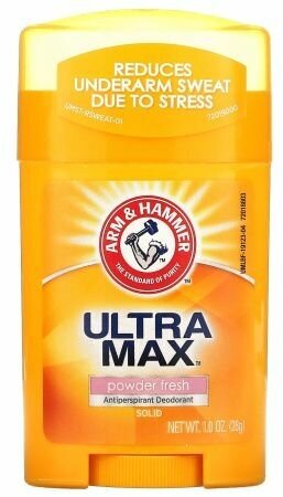 Ultra Max, Arm&Hammer, твердый дезодорант-антиперспирант, 28гр