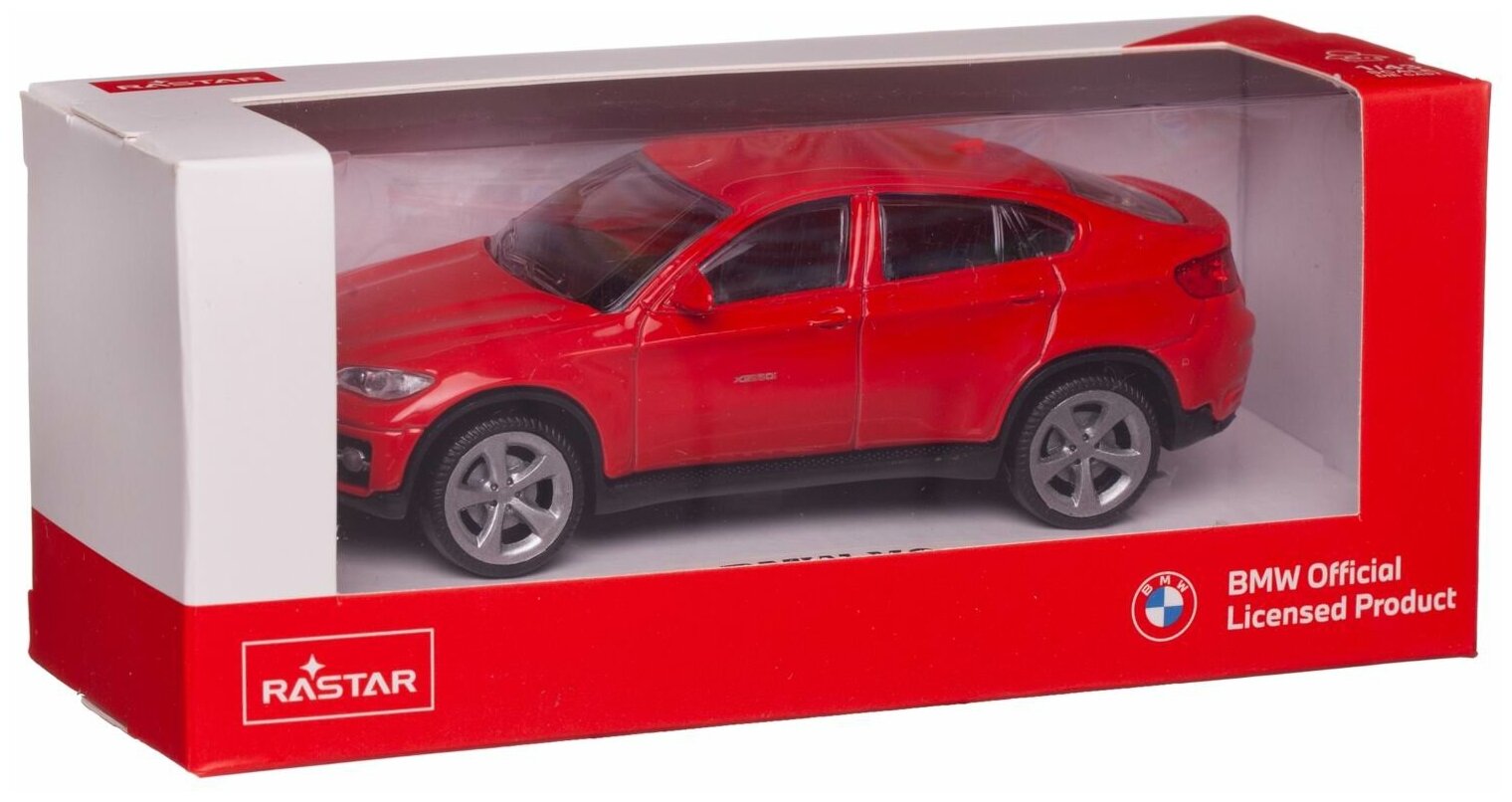 Машина металлическая 1:43 scale BMW X6, цвет красный