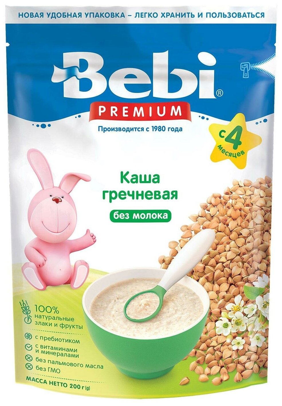 BEBI PREMIUM Каша Гречка без Молока {с 4 мес.} 200г