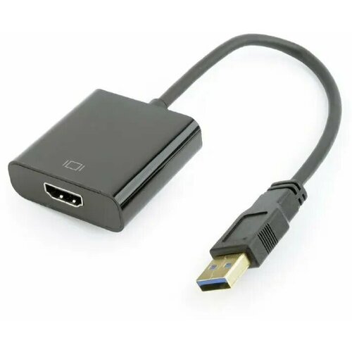 Переходник USB A (M) - HDMI (F), Gembird (A-USB3-HDMI-02) переходник hdmi mini hdmi gembird a hdmi fc