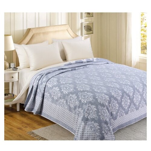 фото Плед махровый версаль серый 200х220, 100% хлопок текс-дизайн