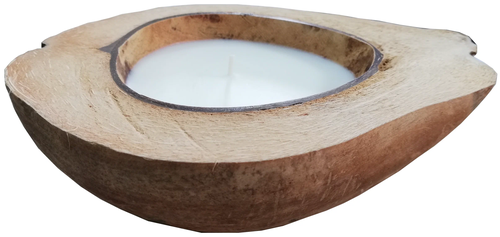Свеча ароматическая в натуральном кокосовом орехе аромат Баунти Кокос , GiftnHome