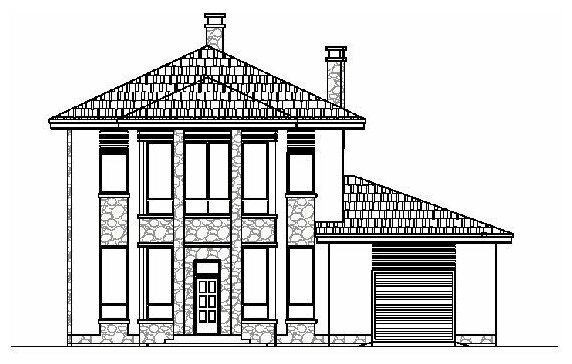 Проект дома Catalog-Plans-58-87ADK (292,09кв.м, 15,33x15,27м, кирпич 510) - фотография № 4