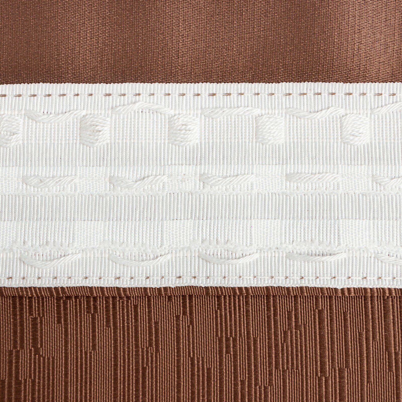 Штора портьерная Этель "Фактура"цв. коричневый, на шторн. ленте 250*265 см,100% п/э - фотография № 4
