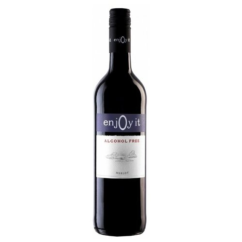 Вино красное сухое Enjoy It Merlot безалкогольное 0.75 л