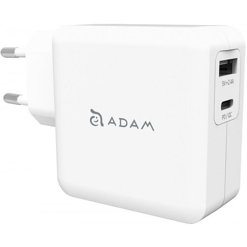 Сетевое зарядное устройство ADAM elements OMNIA F2, 30W, Type C, белое
