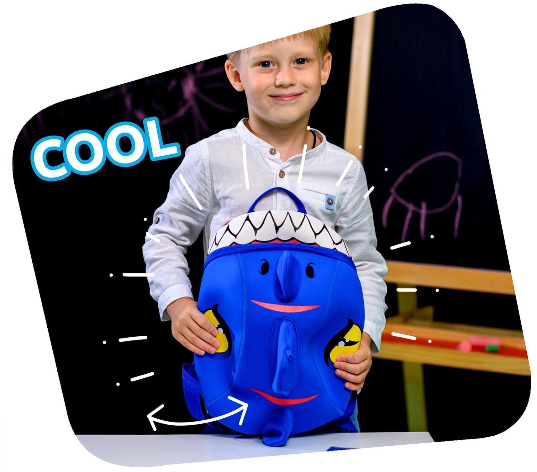 Рюкзак детский Crazy Safety Blue Dragon (синий дракон) — фото 1