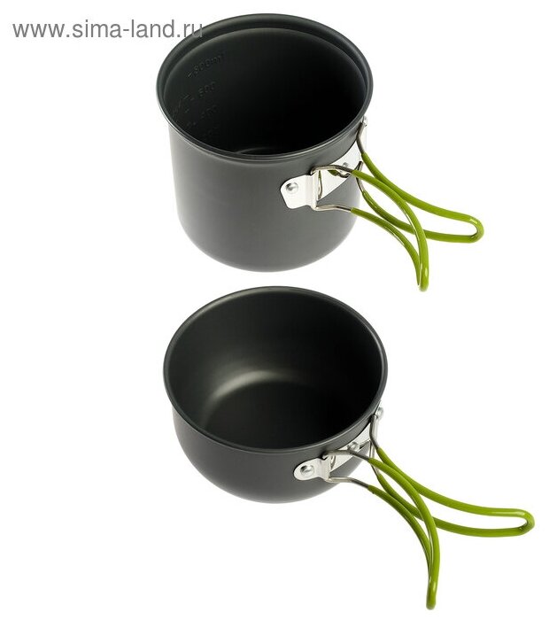 фото Набор посуды туристический, 2 кастрюли, в сетке