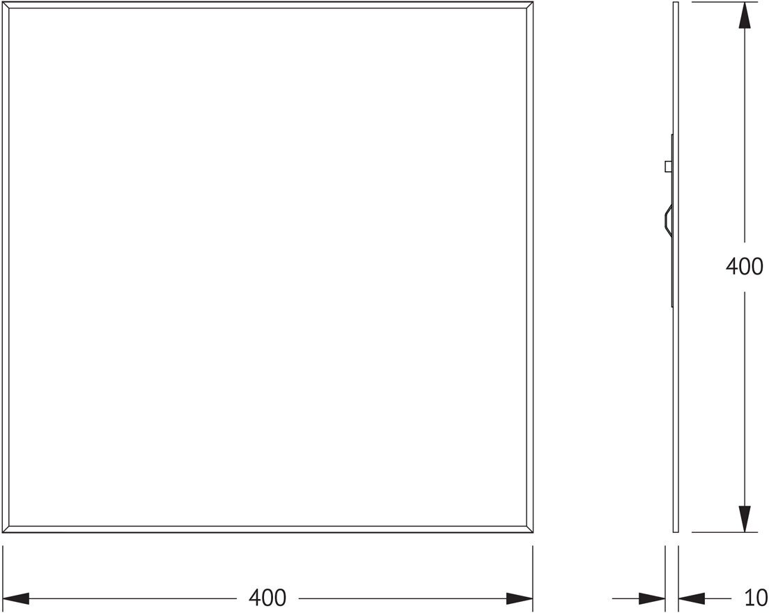 Зеркало настенное с фацетом Квадратное Standard EVOFORM 40x40 см, для гостиной, прихожей, спальни, кабинета и ванной комнаты, BY 0203 - фотография № 2