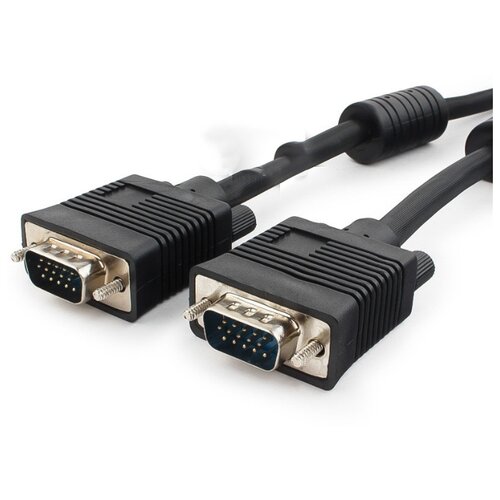 Кабель Gembird Cablexpert Premium VGA 15M/15M 3m Black CC-PPVGA-10-B кабель vga 30м gembird premium ферритовые кольца тройное экранирование черный cc ppvga 30m b