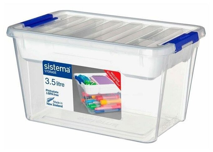 Контейнер с лотком 35 л Sistema Storage