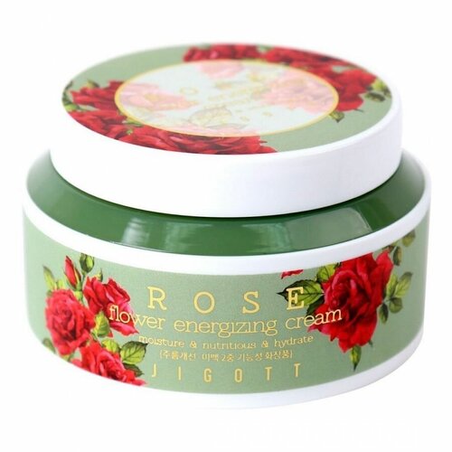 Крем для лица Jigott с экстрактом розы Rose Flower Energizing Cream, 100 мл