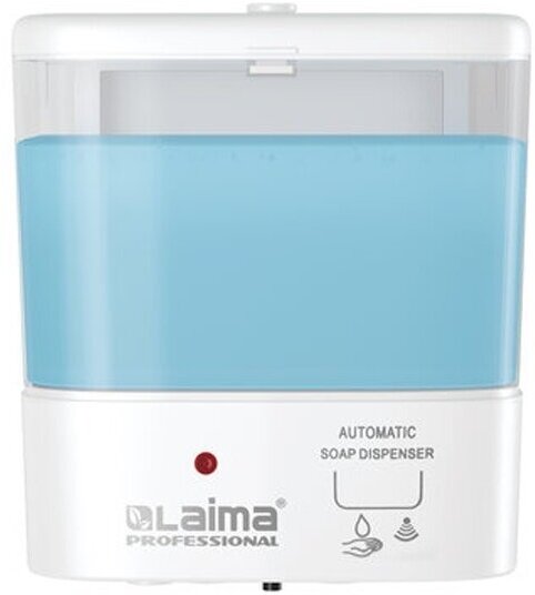 Дозатор для жидкого мыла Лайма Laima 607316 Classic наливной сенсорный ABS-пластик белый, 0,6 л
