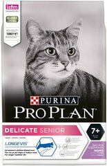 Pro Plan Delicate Senior корм для кошек старше 7 лет с чувствительным пищеварением Индейка, 3 кг.