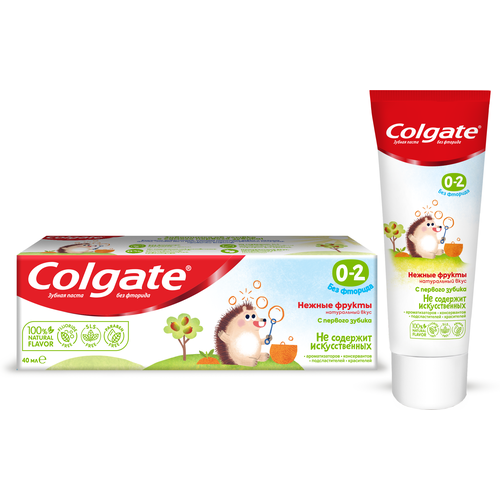 Зубная паста Colgate Нежные фрукты 0-2 лет, 40 мл, 40 г