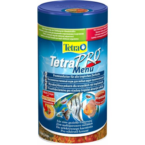 TETRA PRO MENU корм чипсы для рыб (250 мл х 2 шт)