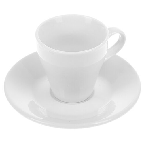 Кофейная пара Collage, фарфоровая, белая, 90мл, (фк189)