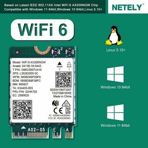 Адаптер M2 Wi-Fi 6 + BT 52 KS-is