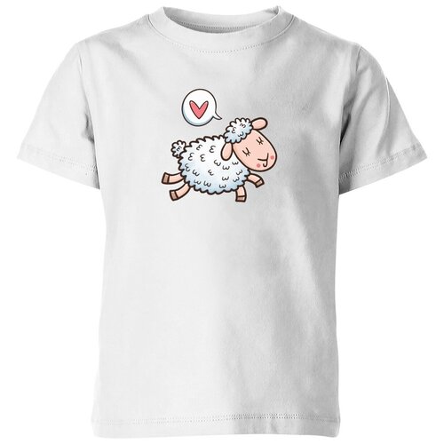 Футболка Us Basic, размер 12, белый мужская футболка милая овечка думает о любви 2xl синий