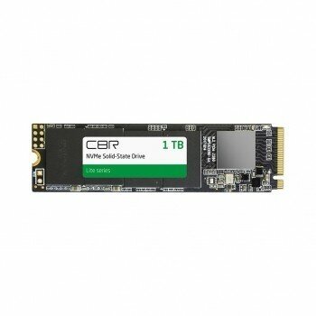 Cbr накопитель SSD-001TB-M.2-LT22, Внутренний SSD-накопитель, серия "Lite", 1024 GB, M.2 2280, PCIe 3.0 x4, NVMe 1.3, SM2263XT, 3D TLC NAND, R W