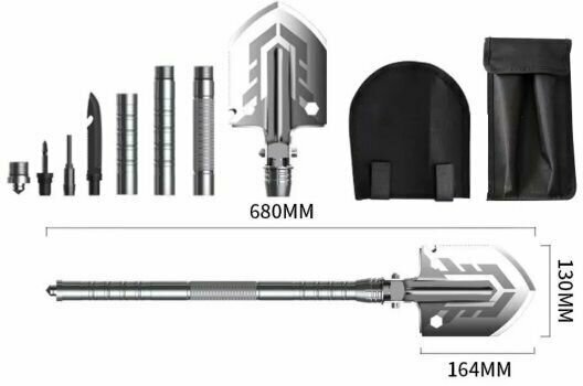 Лопата мультитул складная штыковая, 12 в 1, YYC TC-G55 - фотография № 2