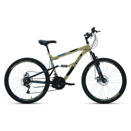 Велосипед ALTAIR MTB FS 26 20 disc 26 18 ск рост 18 2020-2021 бежевыйчерный RBKT1F16E017 2450500₽