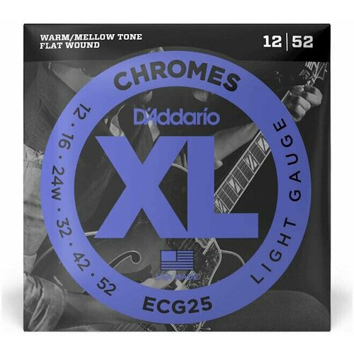 Струны для электрогитары D'Addario ECG25 Light, 12-52 струны для электрогитары d addario exl110 3d