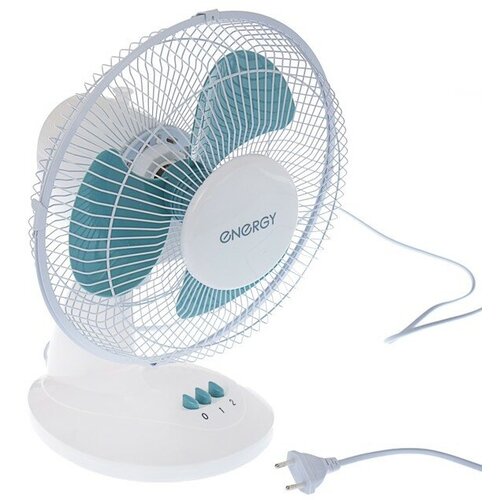 Вентилятор ENERGY EN-0605 настольный 20 Вт d22 см 2 скорости бело-синий 237100₽