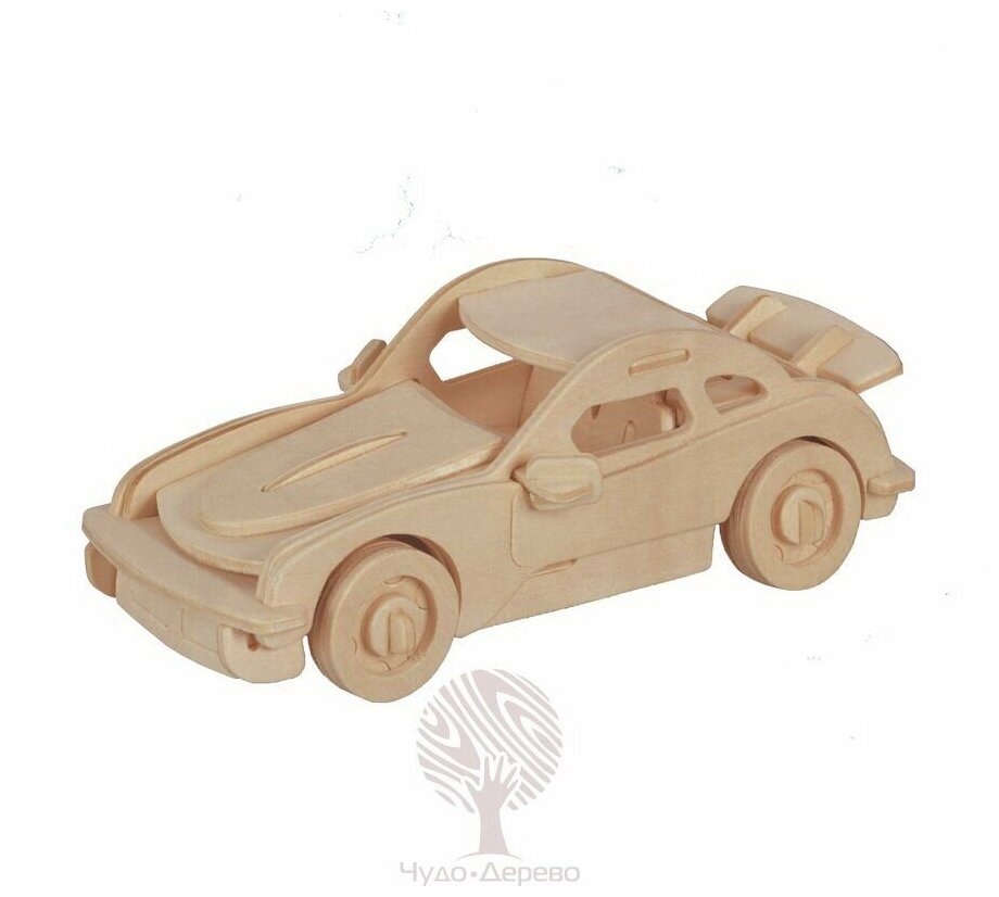 Сборная деревянная модель Транспорт Спорткупе (2 пластины) - Чудо-Дерево [P066A]
