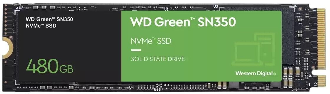 Твердотельный накопитель Western Digital WD Green 480 ГБ M2 WDS480G2G0C