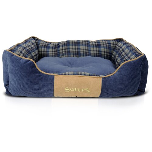 Лежак для собак и кошек Scruffs Highland Box Bed 90х70х13 см 90 см 70 см синий 13 см