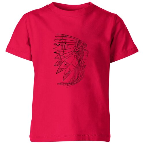 Футболка Us Basic, размер 14, розовый мужская футболка женщина вождь индеец s красный