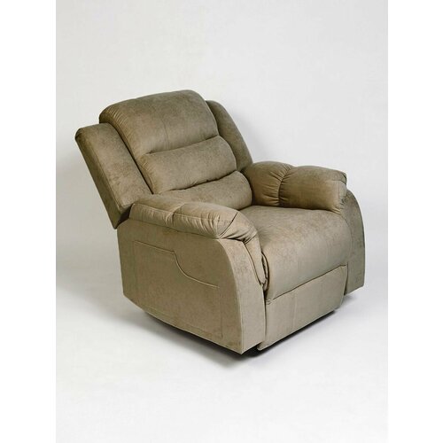 Кресло реклайнер велюр с электроприводом Masscomplekt, tenerife chocolate