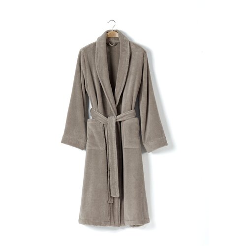 фото Халат lappartement, карманы, пояс/ремень, банный халат, размер xl, серый