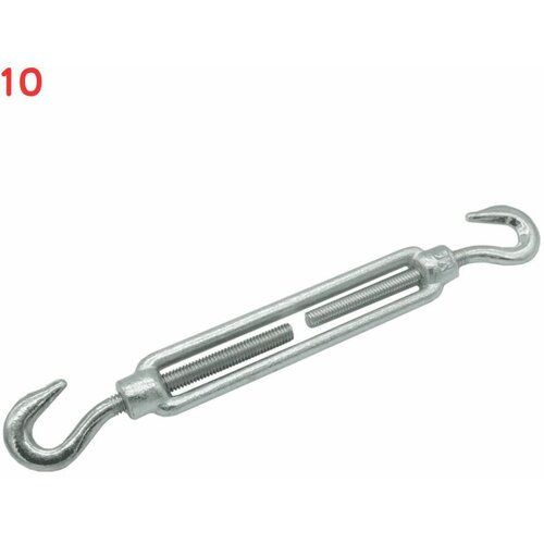 Талреп крюк-крюк 200 кг оцинкованная сталь М6 (10 шт.) крюк для стенда одинарный оцинкованный 200 мм
