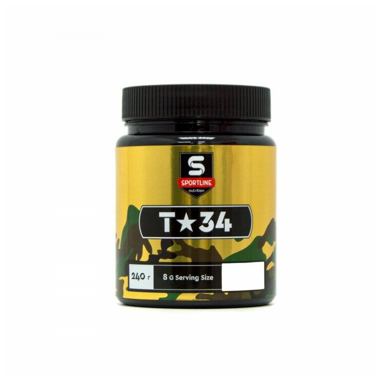 Предтренировочный комплекс Sportline Nutrition T-34 240g adrenaline