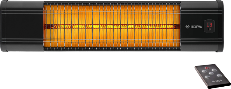 Настенный карбоновый обогреватель Luxeva 2500-HR black