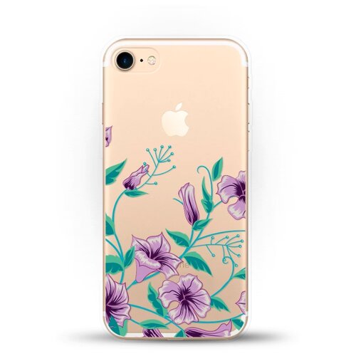 фото Силиконовый чехол фиолетовые цветы на apple iphone 8 andy & paul