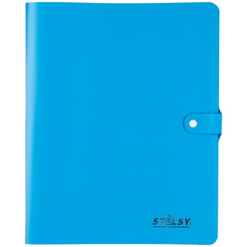 STILSY Папка с 20 файлами, на застежке, неоновые цвета A4 ST 231001 500 мкм голубой