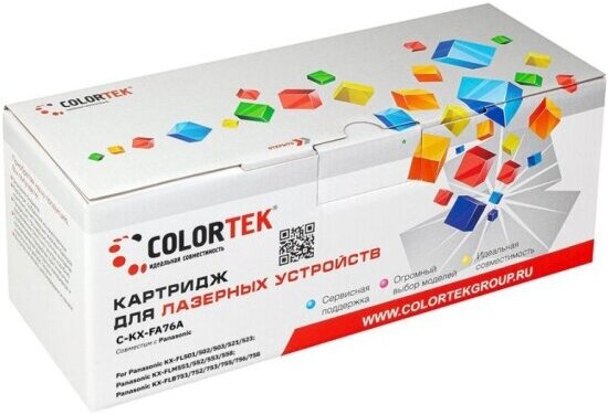 Картридж KX-FA76A Colortek подходит для Panasonic FL501 502 503 523 FLM551 552 553 FLB 751 752 753 758 тонер 2000стр